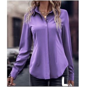SOLD NWOT Purple Button Down Blouse
